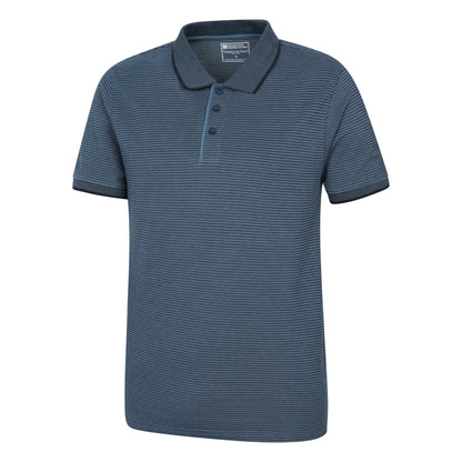 Dark Blue - Lifestyle - Mountain Warehouse Mens Dawnay Textured Pique Polo Shirt