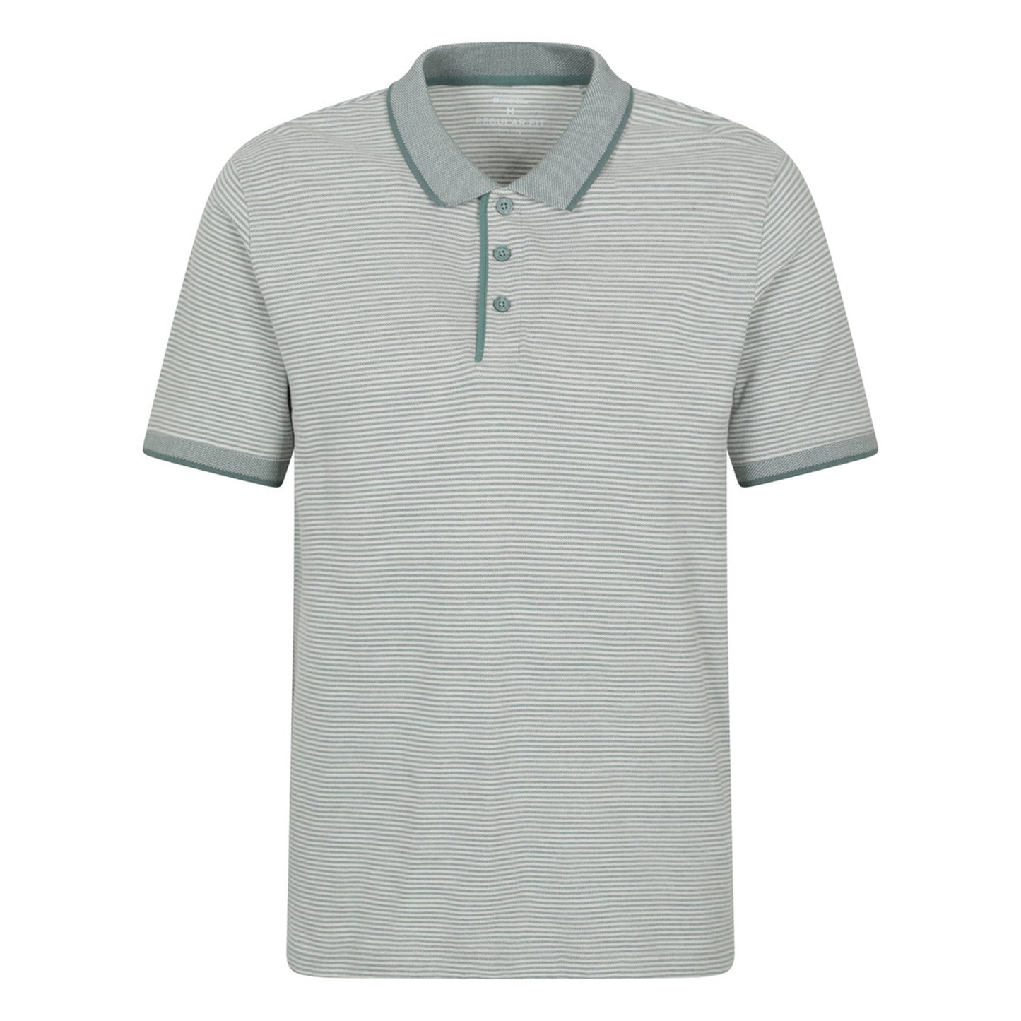 Light Khaki - Front - Mountain Warehouse Mens Dawnay Textured Pique Polo Shirt
