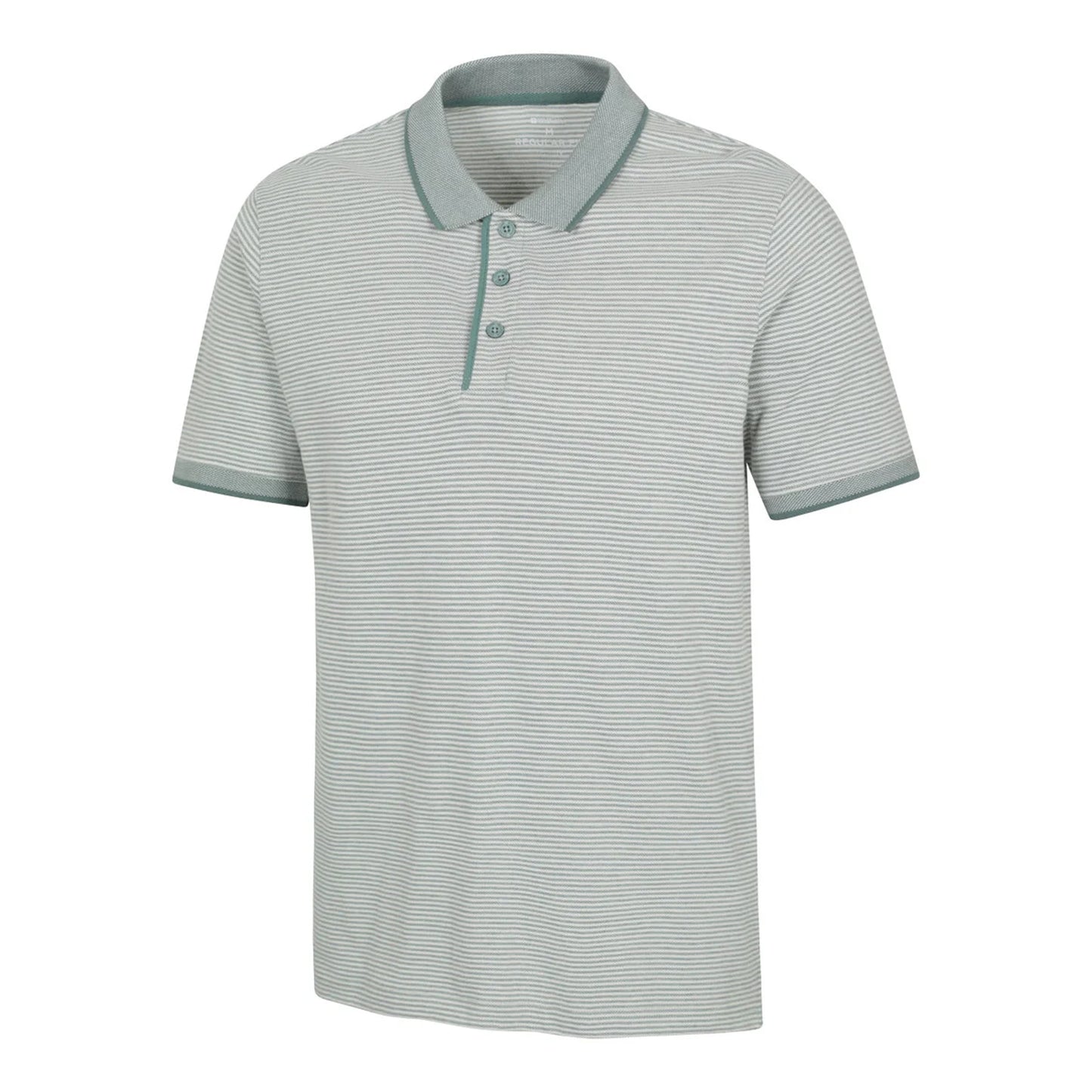 Light Khaki - Side - Mountain Warehouse Mens Dawnay Textured Pique Polo Shirt