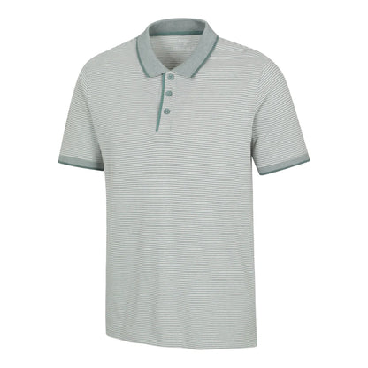 Light Khaki - Side - Mountain Warehouse Mens Dawnay Textured Pique Polo Shirt
