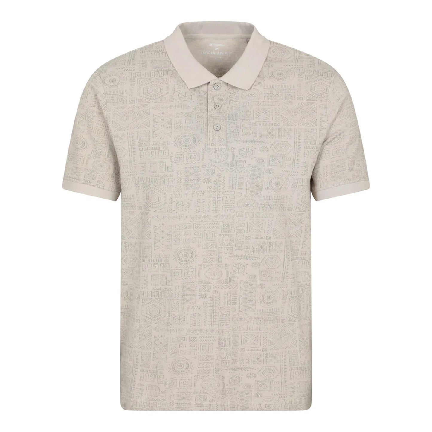 Off White - Front - Mountain Warehouse Mens Dawnay Textured Pique Polo Shirt
