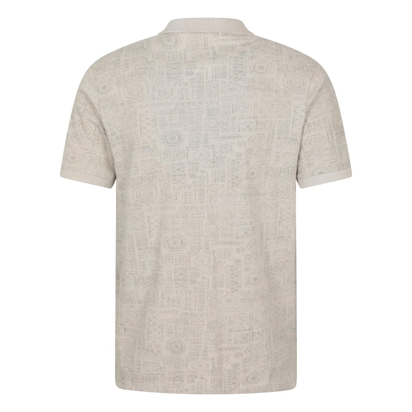 Off White - Back - Mountain Warehouse Mens Dawnay Textured Pique Polo Shirt