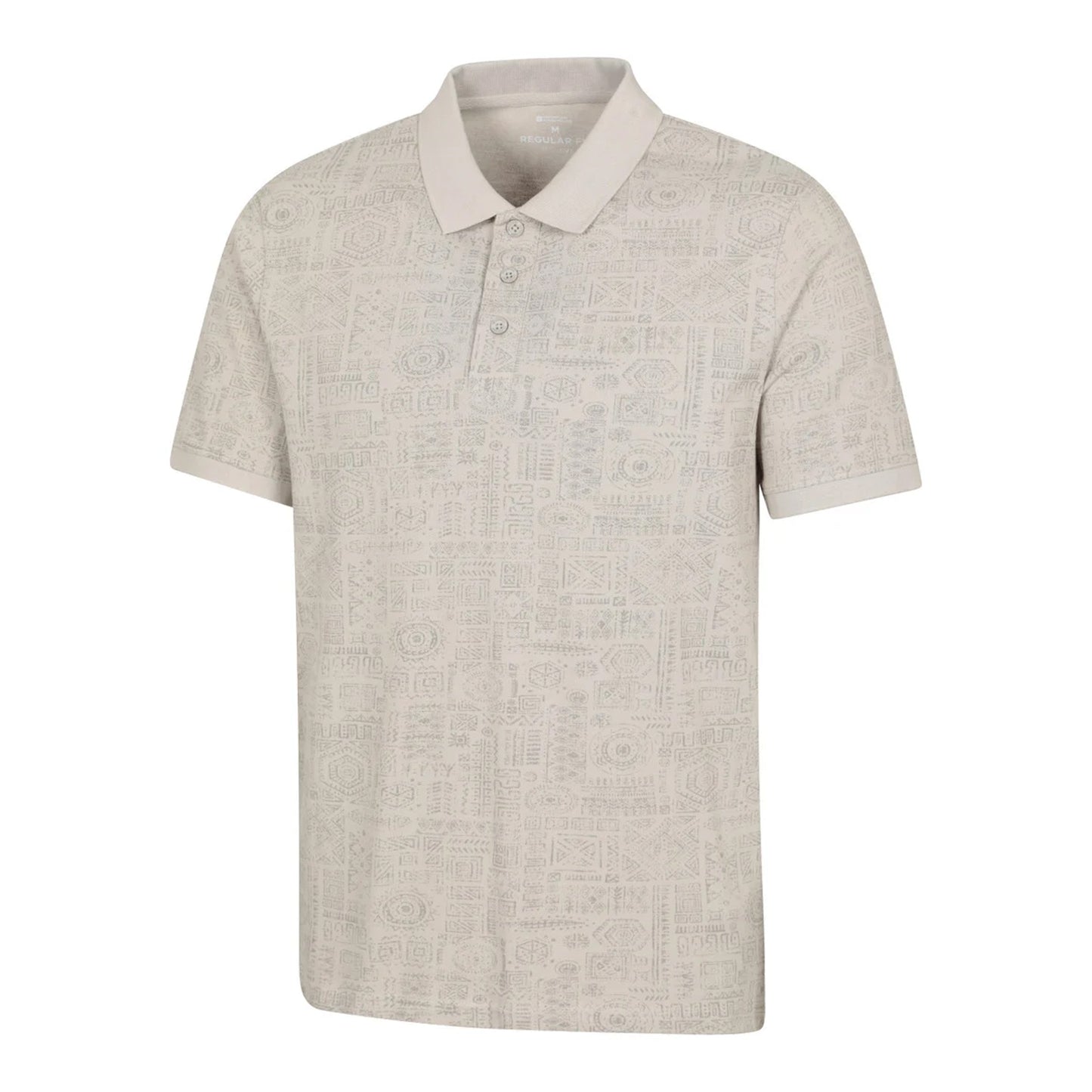 Off White - Side - Mountain Warehouse Mens Dawnay Textured Pique Polo Shirt