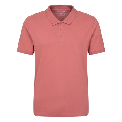 Rust - Front - Mountain Warehouse Mens Dawnay Textured Pique Polo Shirt