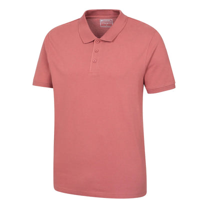 Rust - Lifestyle - Mountain Warehouse Mens Dawnay Textured Pique Polo Shirt