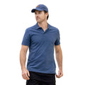 Blue - Pack Shot - Mountain Warehouse Mens Dawnay Textured Pique Polo Shirt