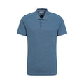 Blue - Front - Mountain Warehouse Mens Dawnay Textured Pique Polo Shirt