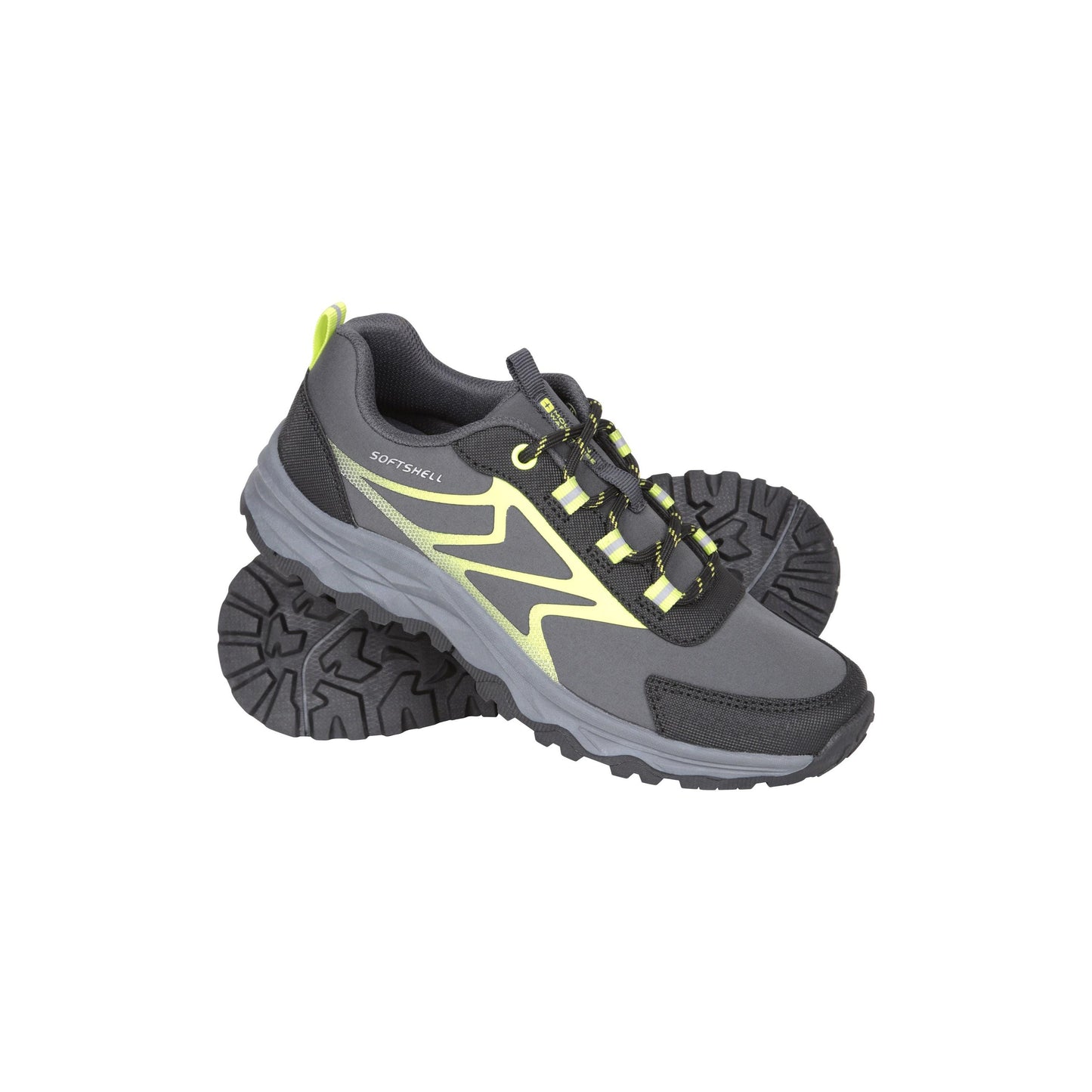 Green - Front - Mountain Warehouse Childrens-Kids Softshell Walking Shoes