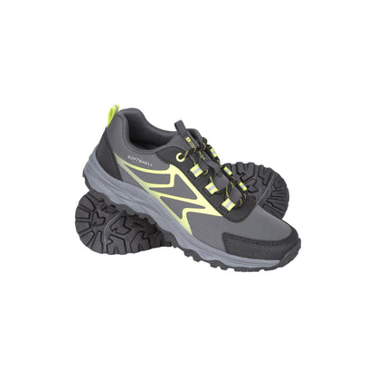 Green - Front - Mountain Warehouse Childrens-Kids Softshell Walking Shoes