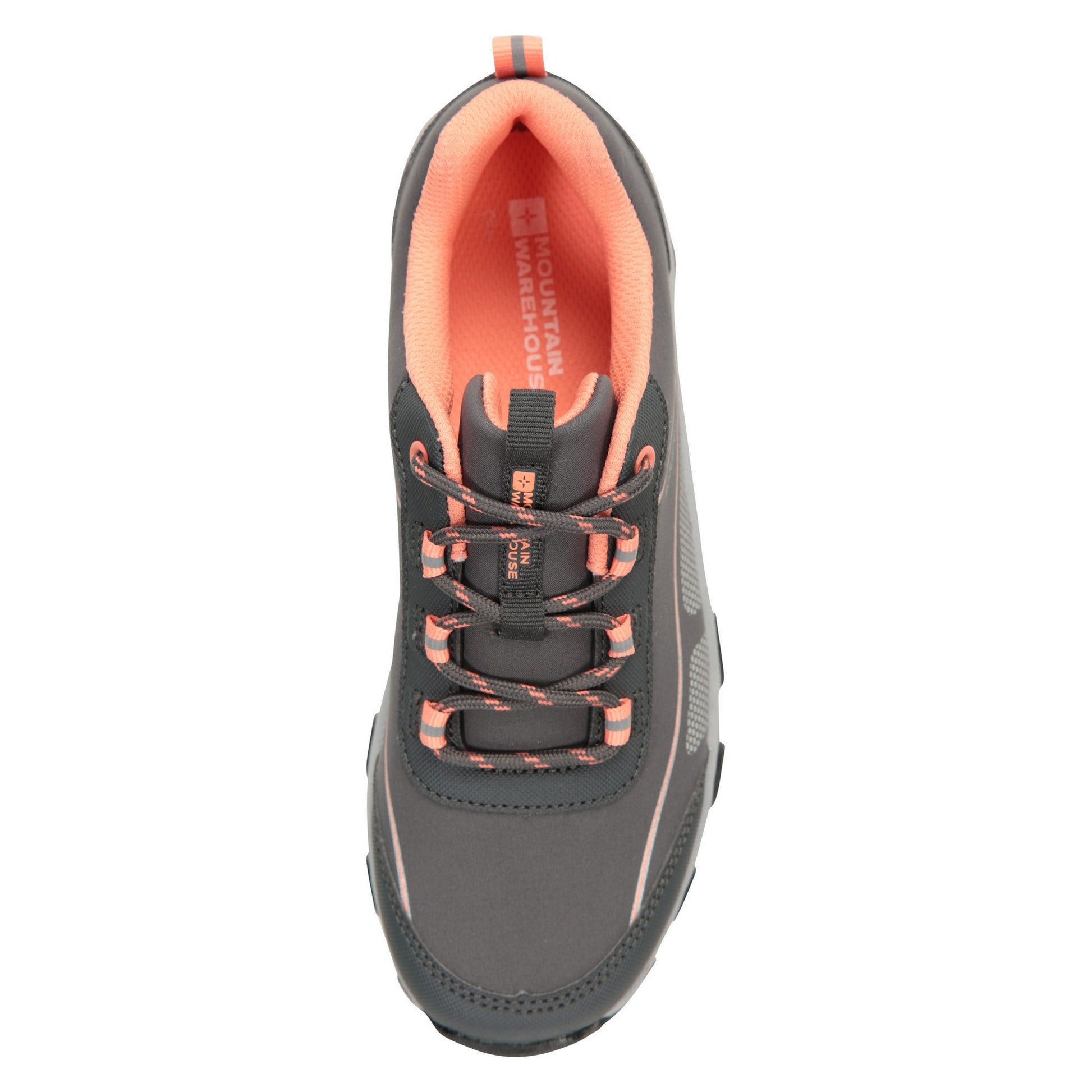 Grey - Pack Shot - Mountain Warehouse Childrens-Kids Softshell Walking Shoes