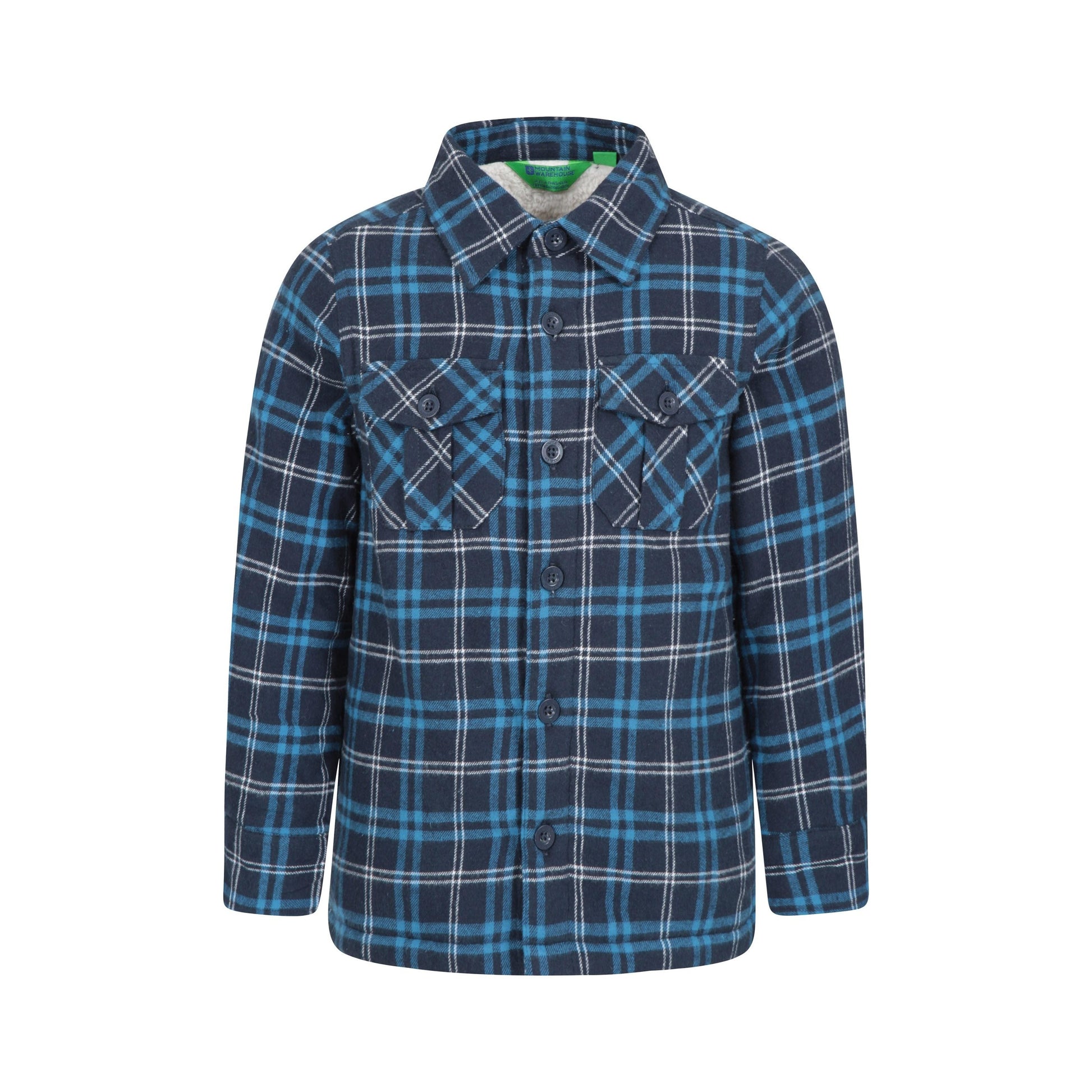 Navy - Front - Mountain Warehouse Childrens-Kids Jackson Shirt Jacket