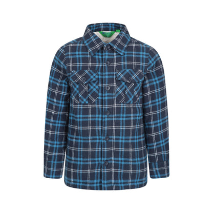 Navy - Front - Mountain Warehouse Childrens-Kids Jackson Shirt Jacket
