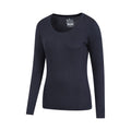 Navy - Side - Mountain Warehouse Womens-Ladies Keep The Heat II Thermal Top