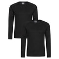 Black - Front - Mountain Warehouse Mens Talus Base Layer Top (Pack of 2)