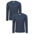 Navy - Front - Mountain Warehouse Mens Talus Base Layer Top (Pack of 2)