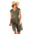 Green - Pack Shot - Mountain Warehouse Womens-Ladies Sorrento Leaf Print UV Protection Dress