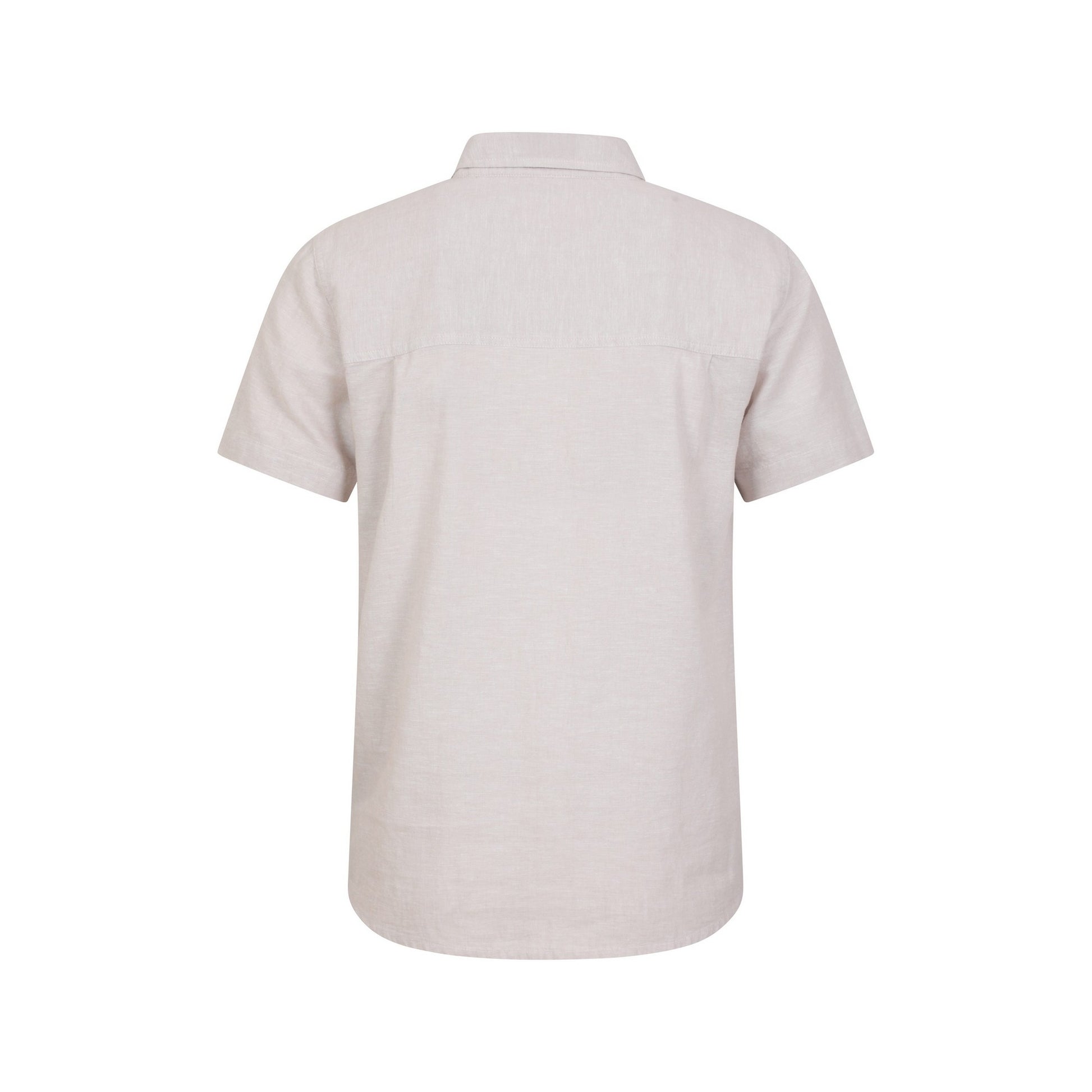 Light Beige - Back - Mountain Warehouse Mens Lowe Linen Blend Shirt