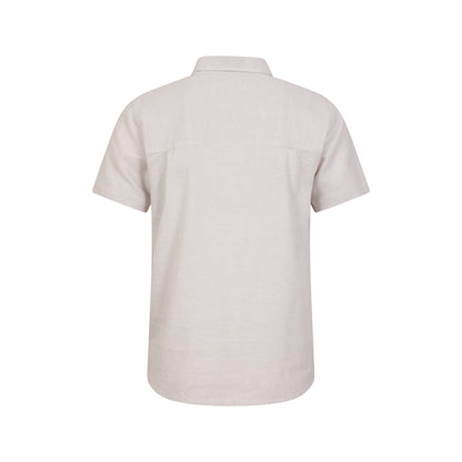 Light Beige - Back - Mountain Warehouse Mens Lowe Linen Blend Shirt