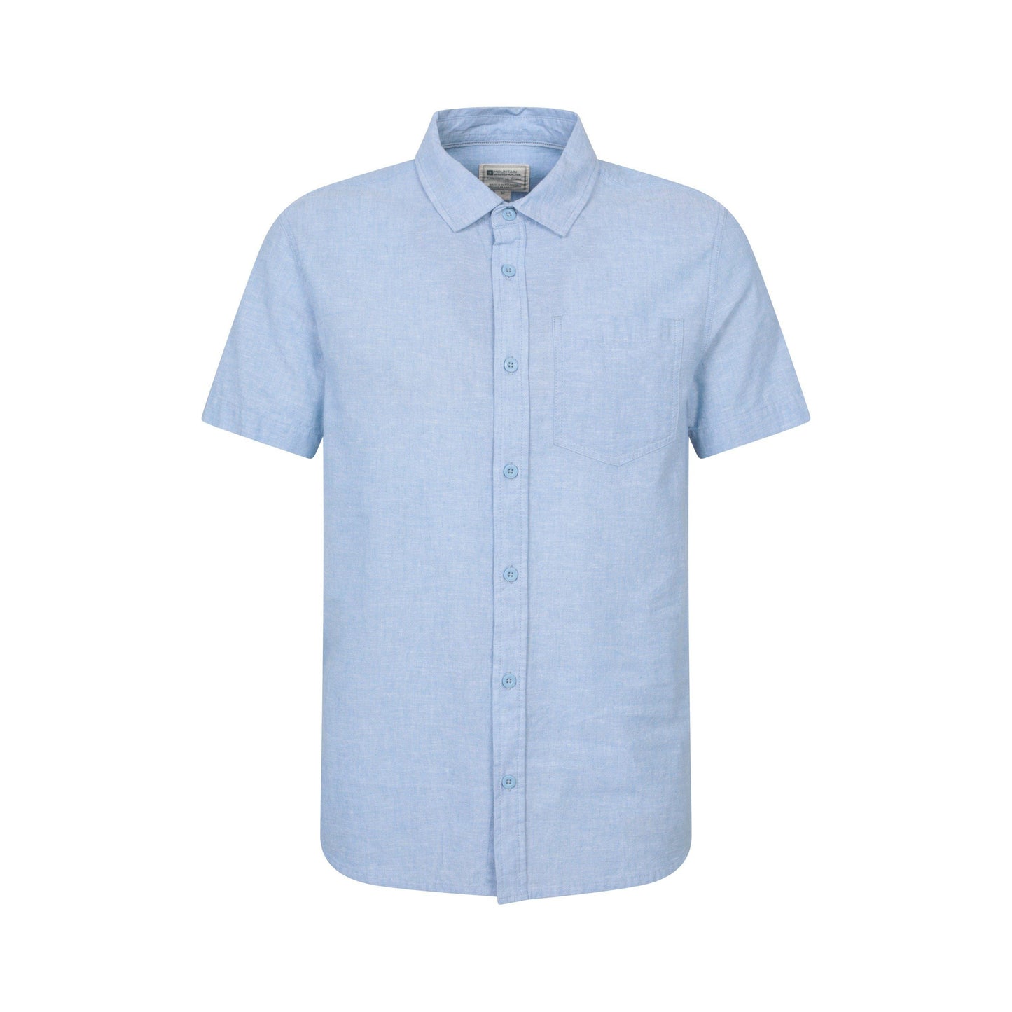 Blue - Front - Mountain Warehouse Mens Lowe Linen Blend Shirt