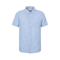 Blue - Front - Mountain Warehouse Mens Lowe Linen Blend Shirt