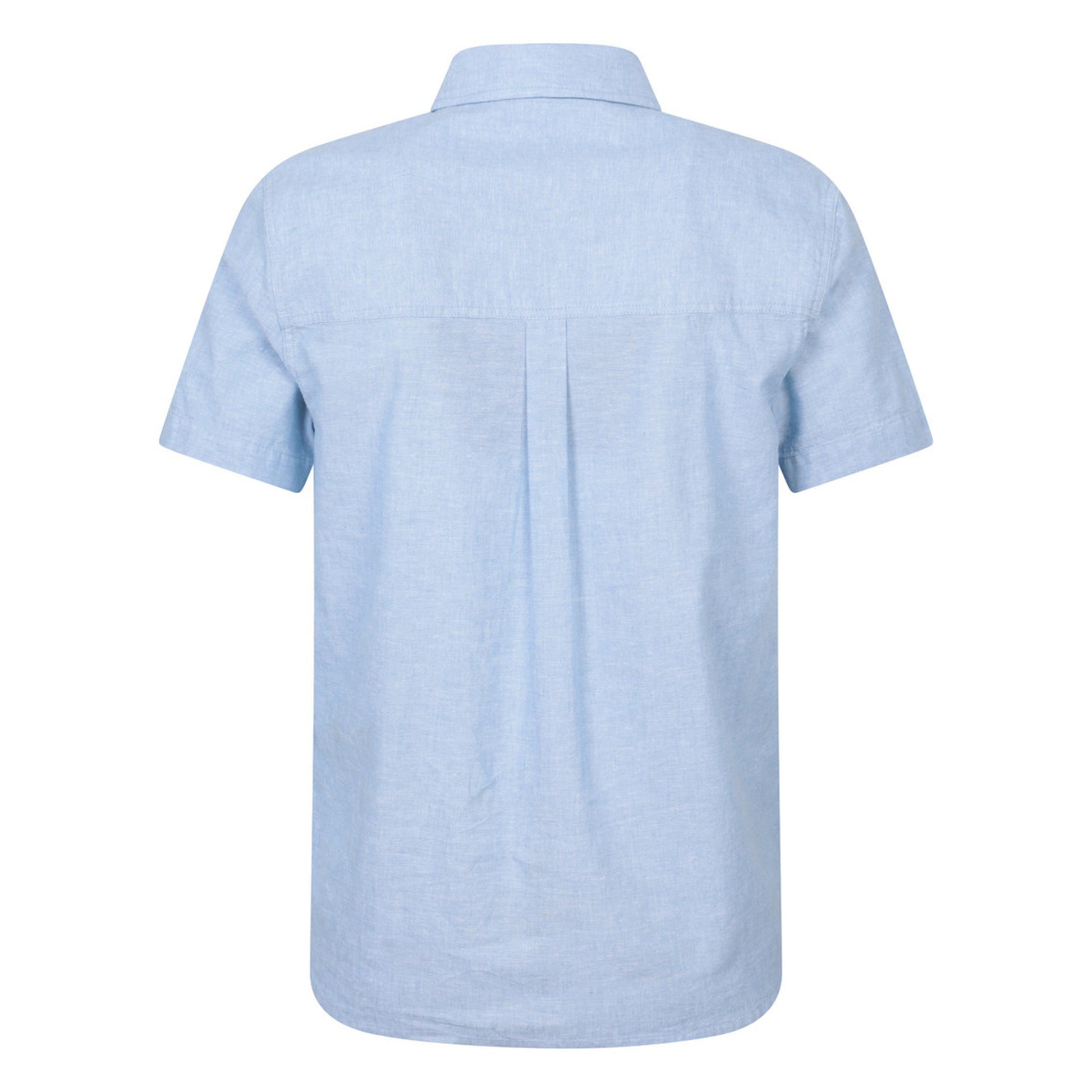 Blue - Back - Mountain Warehouse Mens Lowe Linen Blend Shirt