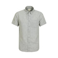 Green - Front - Mountain Warehouse Mens Lowe Linen Blend Shirt