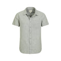 Green - Pack Shot - Mountain Warehouse Mens Lowe Linen Blend Shirt