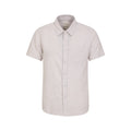 Beige - Front - Mountain Warehouse Mens Lowe Linen Blend Shirt
