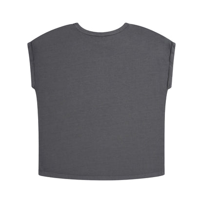 Grey - Back - Animal Womens-Ladies Holly Printed Organic T-Shirt
