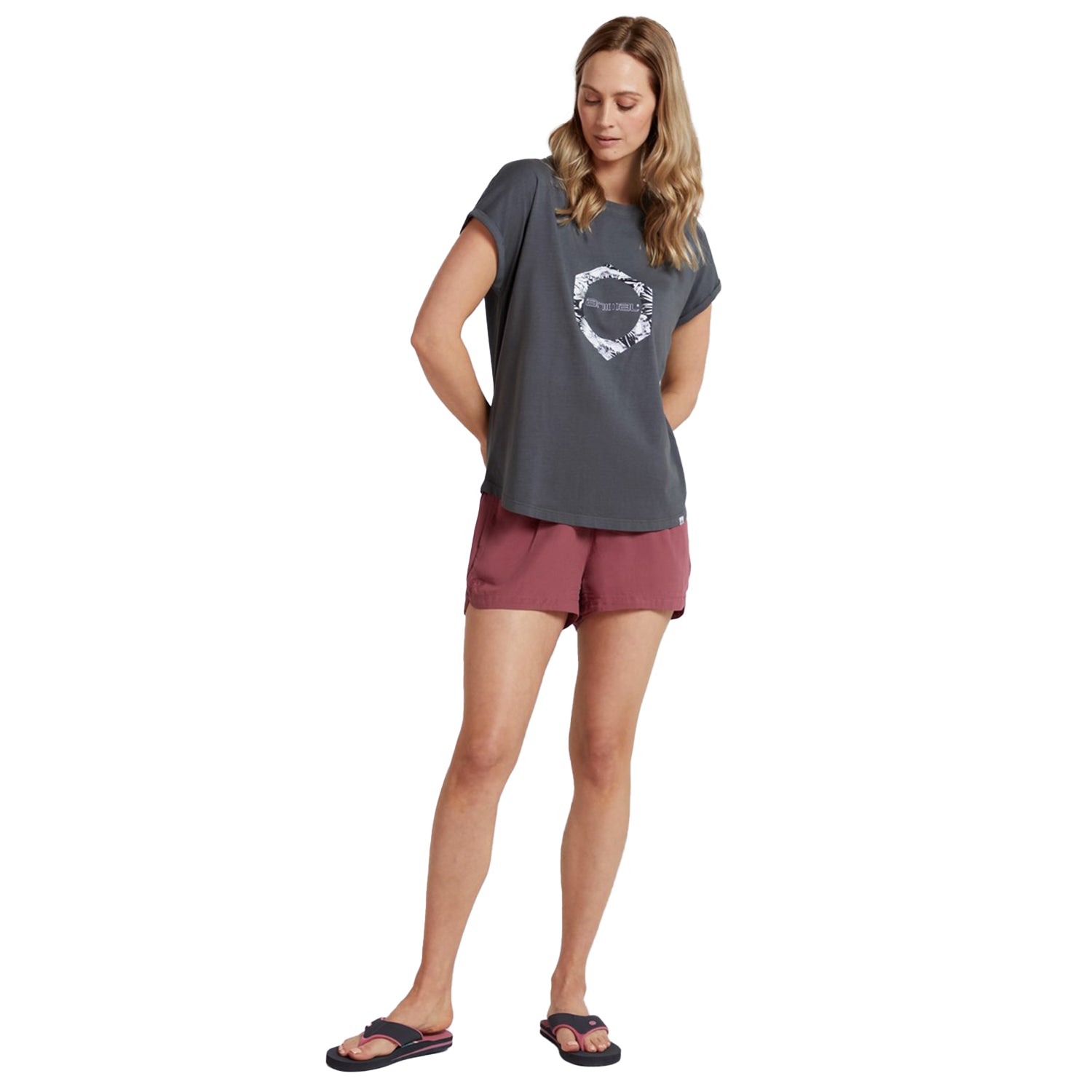 Grey - Lifestyle - Animal Womens-Ladies Holly Printed Organic T-Shirt