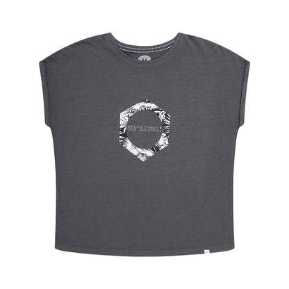 Grey - Front - Animal Womens-Ladies Holly Printed Organic T-Shirt