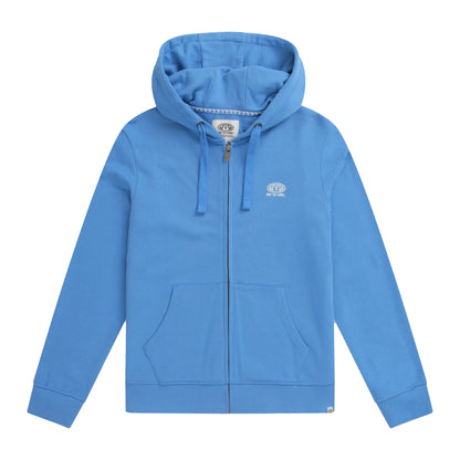 Bright Blue - Front - Animal Womens-Ladies Nikki Organic Zipped Hoodie