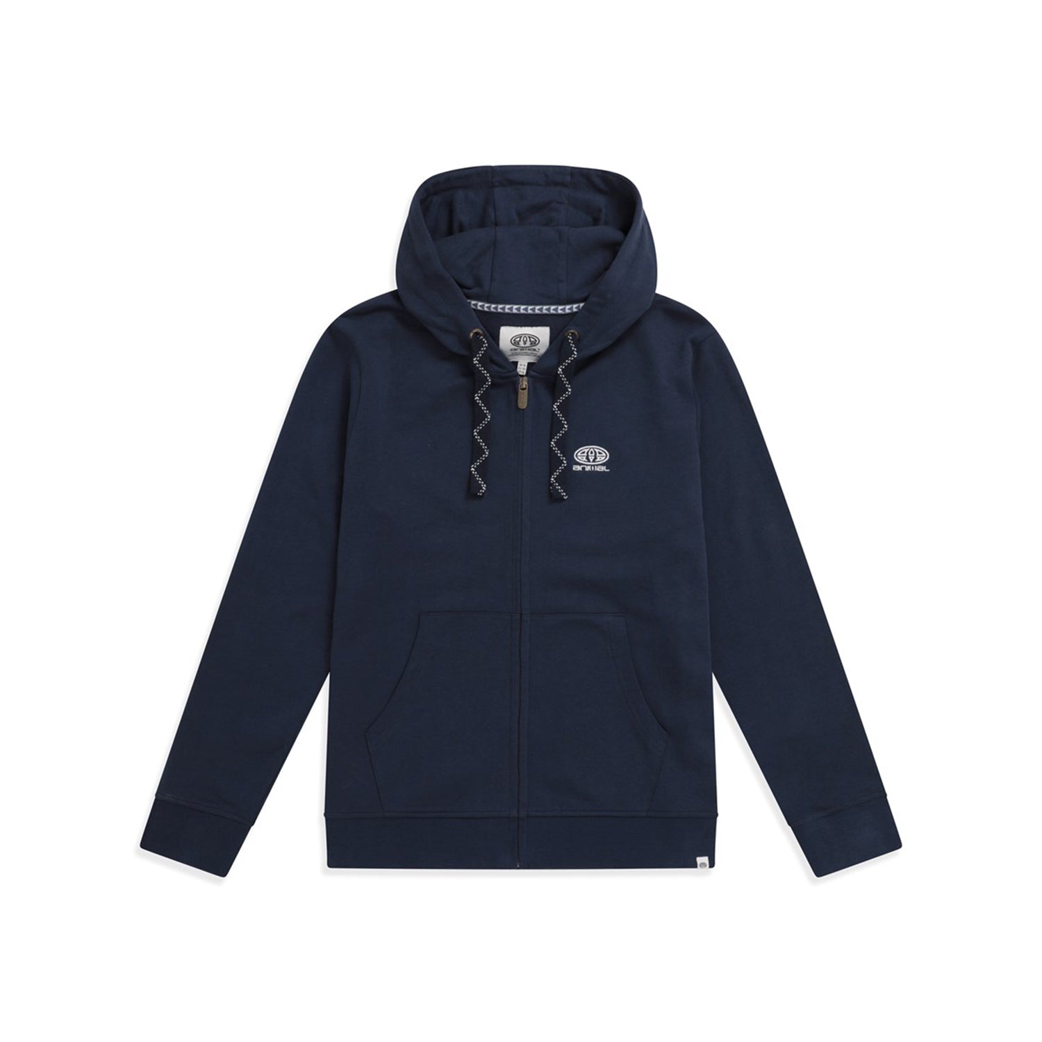 Dark Blue - Front - Animal Womens-Ladies Nikki Organic Zipped Hoodie