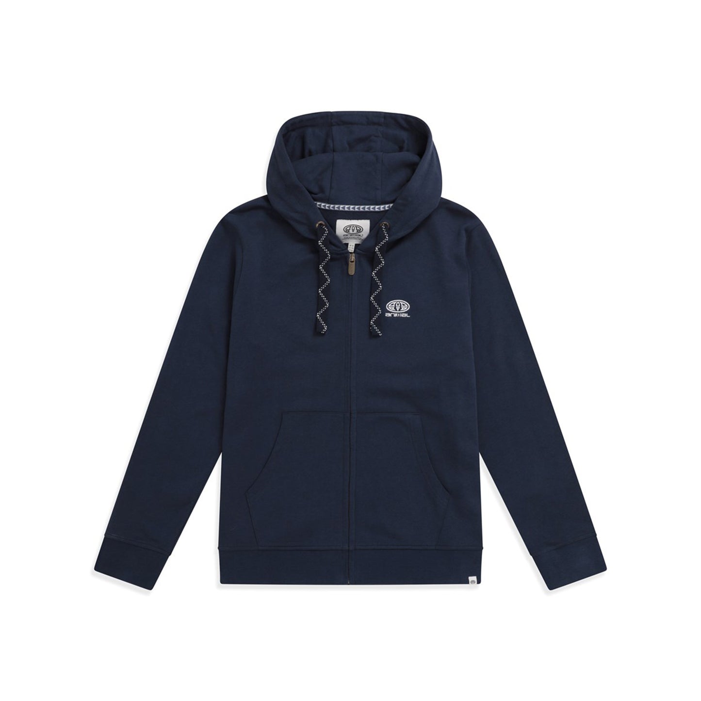 Dark Blue - Front - Animal Womens-Ladies Nikki Organic Zipped Hoodie