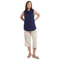 Navy - Pack Shot - Mountain Warehouse Womens-Ladies Coconut Sleeveless Shirt