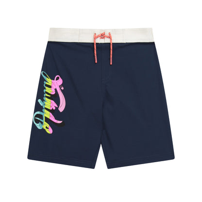 Navy - Front - Animal Girls Nora Classic Boardshorts