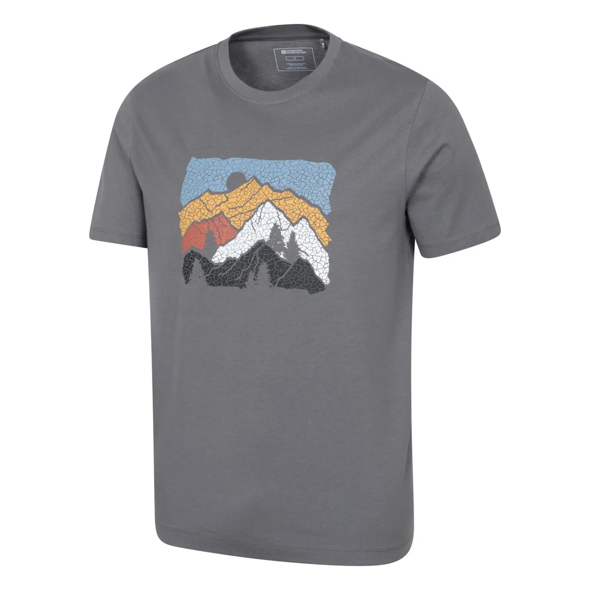 Charcoal - Lifestyle - Mountain Warehouse Mens Linear Organic T-Shirt