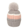 Pale Pink - Side - Mountain Warehouse Womens-Ladies Colour Block Beanie