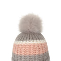 Pale Pink - Close up - Mountain Warehouse Womens-Ladies Colour Block Beanie