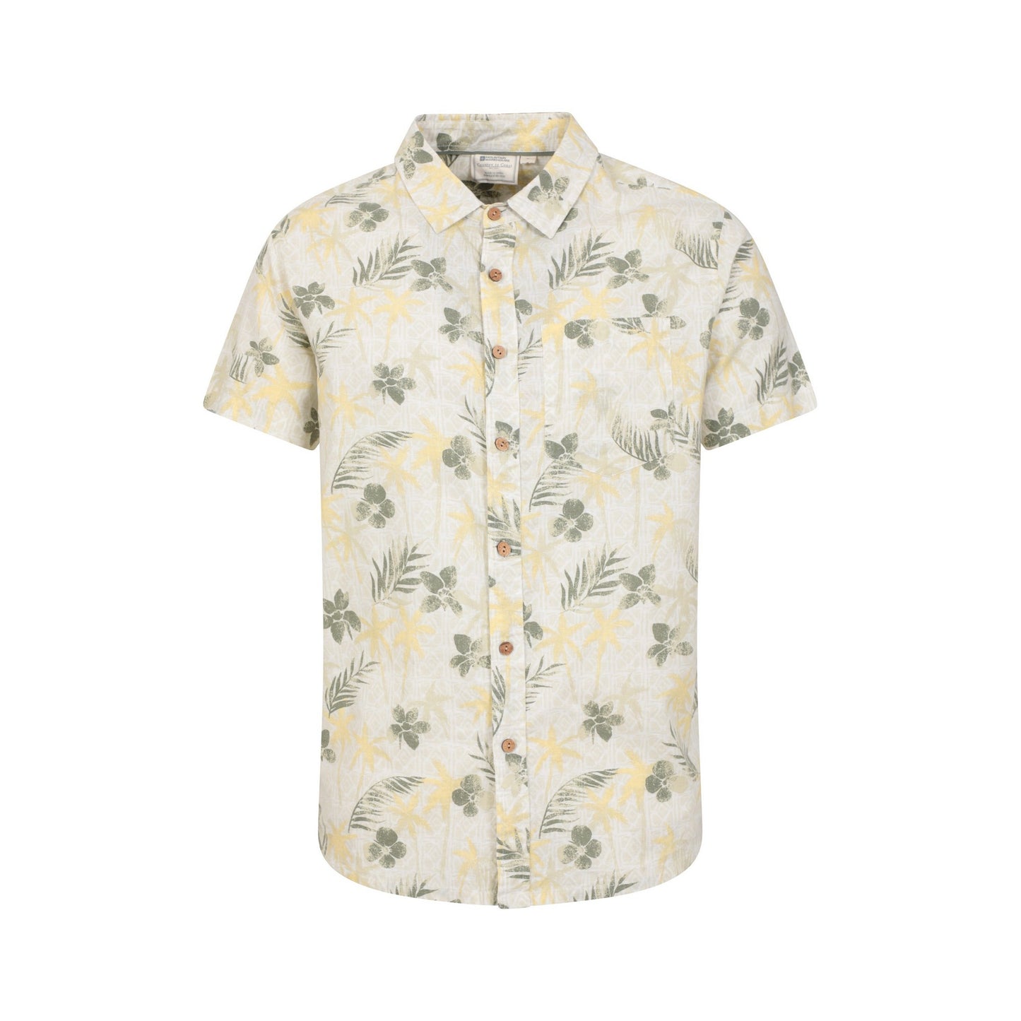 Pale Green - Front - Mountain Warehouse Mens Tropical Short-Sleeved Shirt