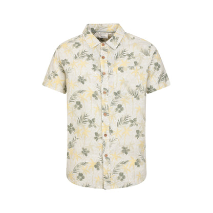 Pale Green - Front - Mountain Warehouse Mens Tropical Short-Sleeved Shirt