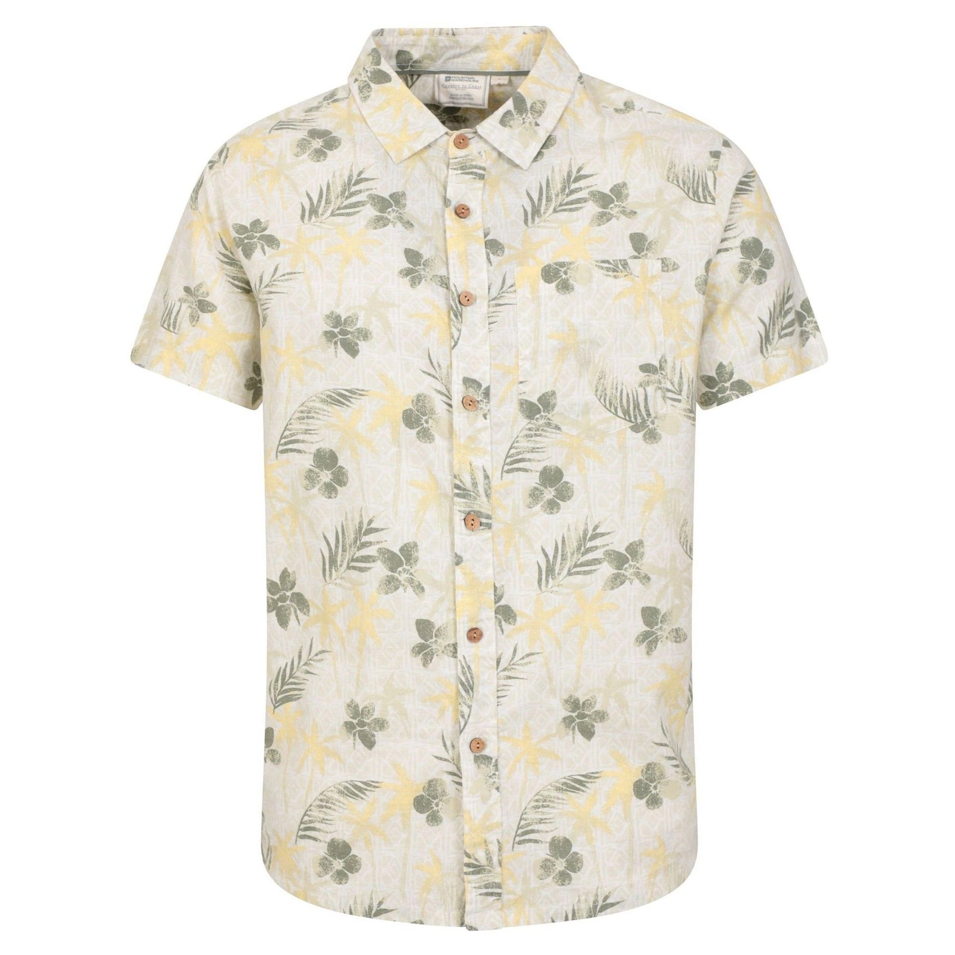 Khaki - Front - Mountain Warehouse Mens Tropical Short-Sleeved Shirt