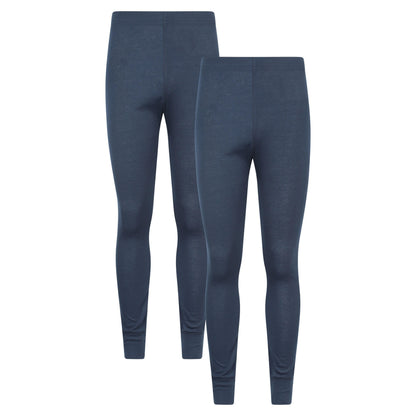 Navy - Front - Mountain Warehouse Mens Talus Base Layer Bottoms (Pack of 2)