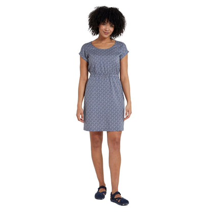 Blue - Close up - Mountain Warehouse Womens-Ladies Mykonos Floral Midi Dress