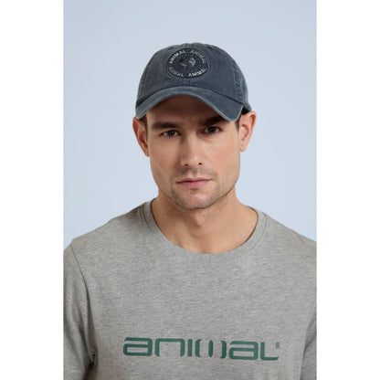 Navy - Front - Animal Unisex Adult Luca Patch Organic Baseball Cap