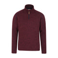 Dark Red - Front - Mountain Warehouse Mens Idris II Half Zip Fleece Top