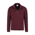 Dark Red - Lifestyle - Mountain Warehouse Mens Idris II Half Zip Fleece Top