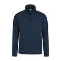 Navy - Front - Mountain Warehouse Mens Idris II Half Zip Fleece Top