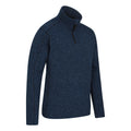 Navy - Side - Mountain Warehouse Mens Idris II Half Zip Fleece Top