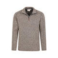 Beige - Lifestyle - Mountain Warehouse Mens Idris II Half Zip Fleece Top